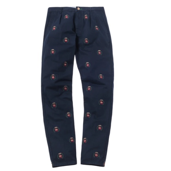 KITH x Tommy Hilfiger sz 30 Navy prep school streetwear preppy pants ALTERED - Picture 1 of 12